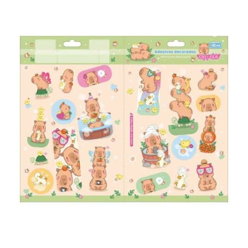 Adesivo Decorado Duplo CapyClub - Tilibra Adesivo Decorado Duplo CapyClub - Tilibra