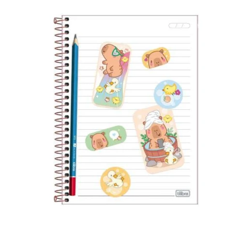 Adesivo Decorado Duplo CapyClub - Tilibra Adesivo Decorado Duplo CapyClub - Tilibra