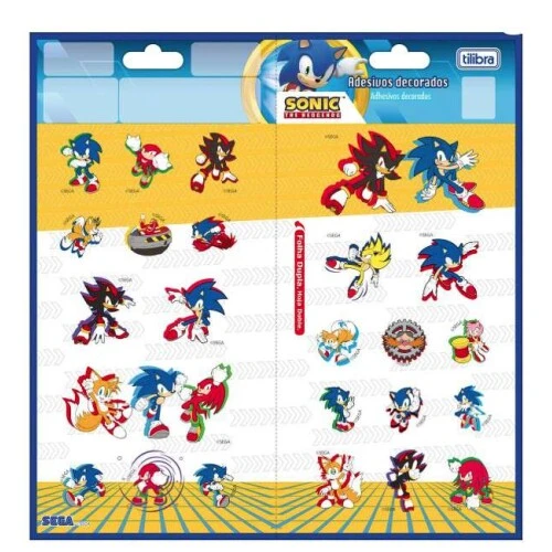 Adesivo Decorado Duplo Sonic - Tilibra