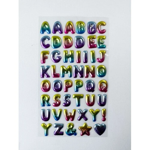 Adesivo Sticker Sortidos letras col - mozi