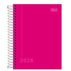 Agenda Anual Espiral Pepper Rosa 160 folhas - Tilibra