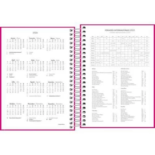 Agenda Anual Espiral Pepper Rosa 160 folhas - Tilibra