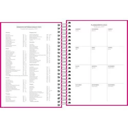 Agenda Anual Espiral Pepper Rosa 160 folhas - Tilibra