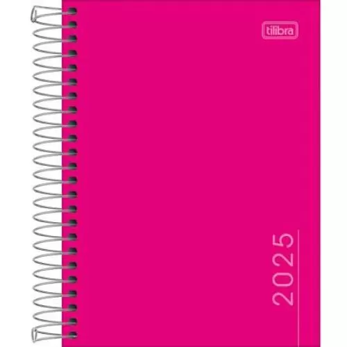 Agenda Anual Espiral Pepper Rosa 160 folhas - Tilibra