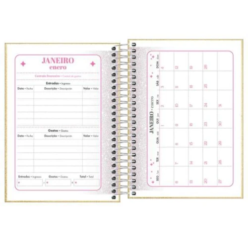 Agenda Anual Espiral Shine 176 folhas - Tilibra