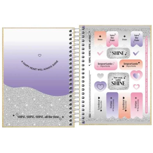 Agenda Anual Espiral Shine 176 folhas - Tilibra