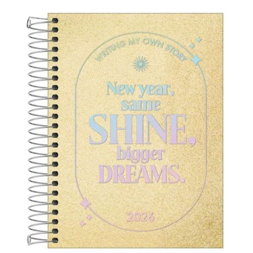 Agenda Anual Espiral Shine 176 folhas - Tilibra