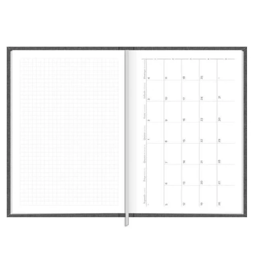 Agenda Anual Milano Chumbo 176 Fls - Tilibra