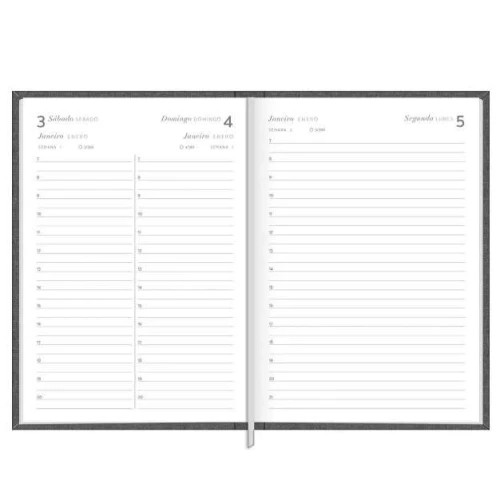 Agenda Anual Milano Chumbo 176 Fls - Tilibra