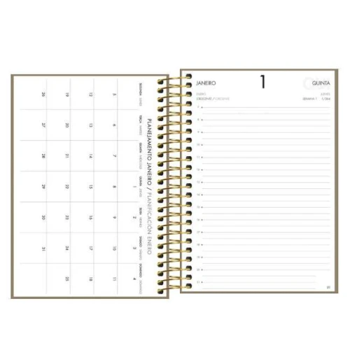 Agenda Anual Napoli Cores Espiral 176 folhas - Tilibra