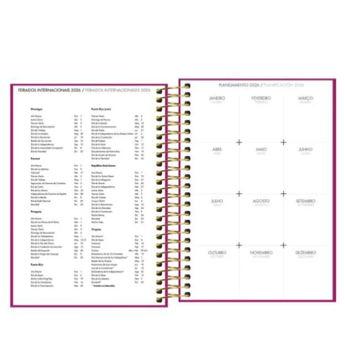 Agenda Anual Napoli Espiral 176 folhas - Tilibra