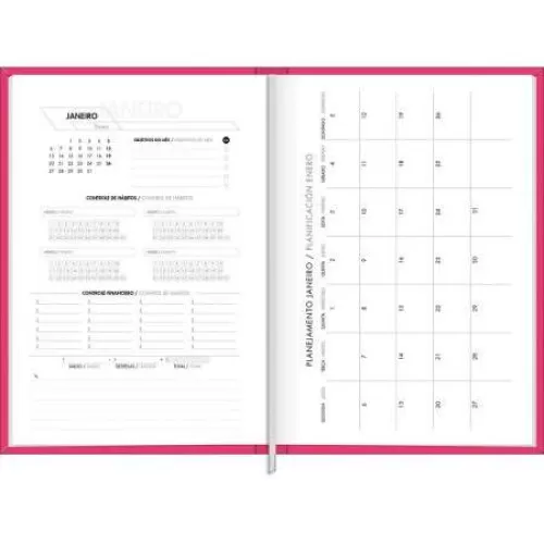 Agenda Anual Napoli Pink 176 Folhas - Tilibra