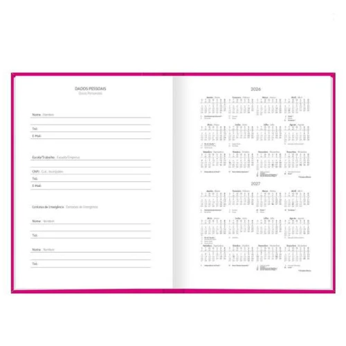 Agenda Anual Pepper Pink 160 folhas - Tilibra