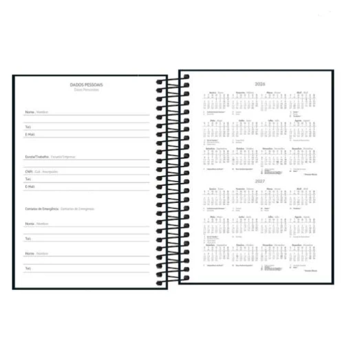 Agenda Anual Pepper Preta 160 folhas - Tilibra