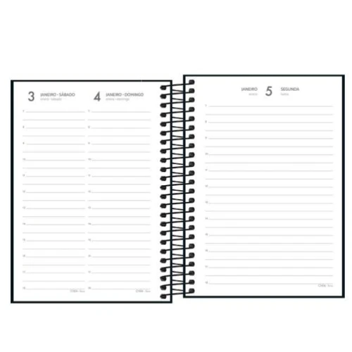Agenda Anual Pepper Preta 160 folhas - Tilibra