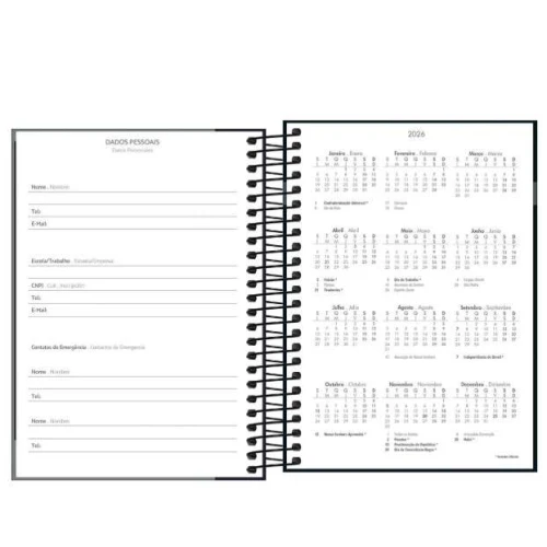 Agenda Espiral Anual D+ 176 Folhas - Tilibra