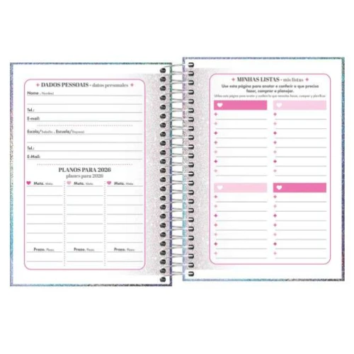 Agenda Espiral Anual Glow 176 Folhas - Tilibra