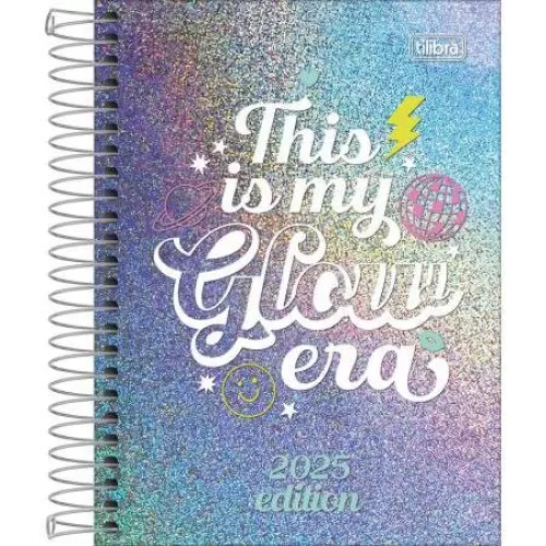 Agenda Espiral Anual Glow 176 Folhas - Tilibra