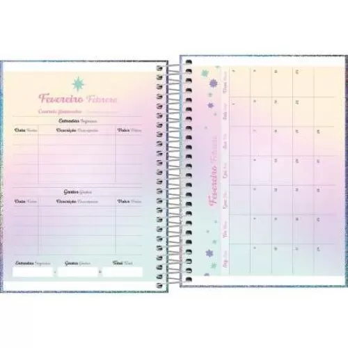 Agenda Espiral Anual Glow 176 Folhas - Tilibra