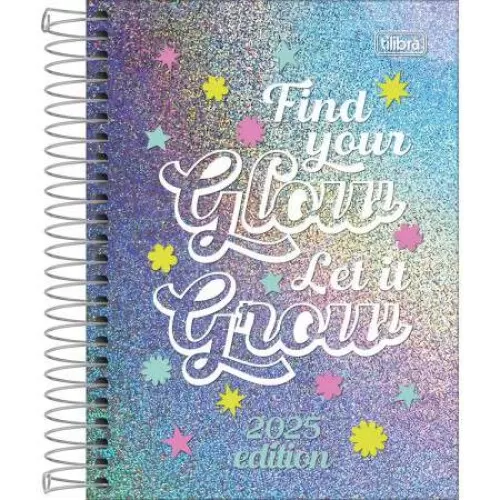 Agenda Espiral Anual Glow 176 Folhas - Tilibra