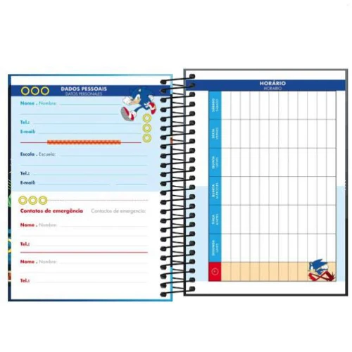 Agenda Espiral Anual Sonic 176 Folhas - Tilibra