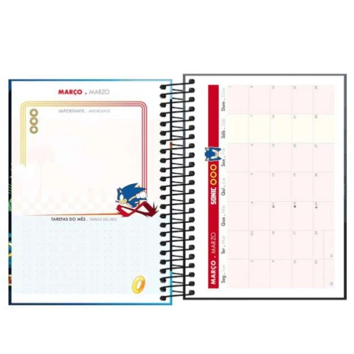 Agenda Espiral Anual Sonic 176 Folhas - Tilibra