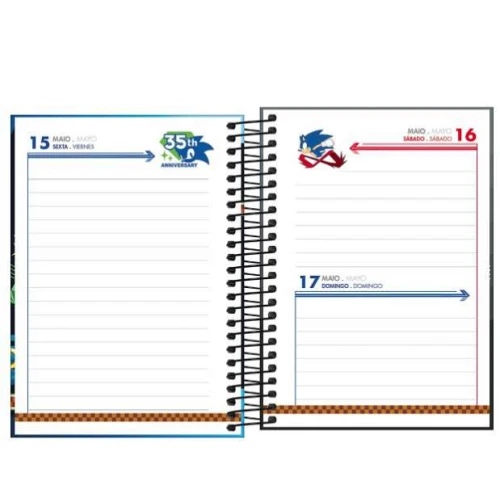 Agenda Espiral Anual Sonic 176 Folhas - Tilibra