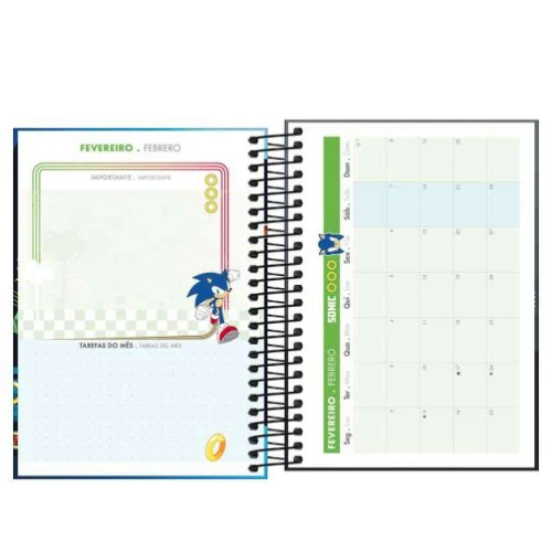 Agenda Espiral Anual Sonic 176 Folhas - Tilibra