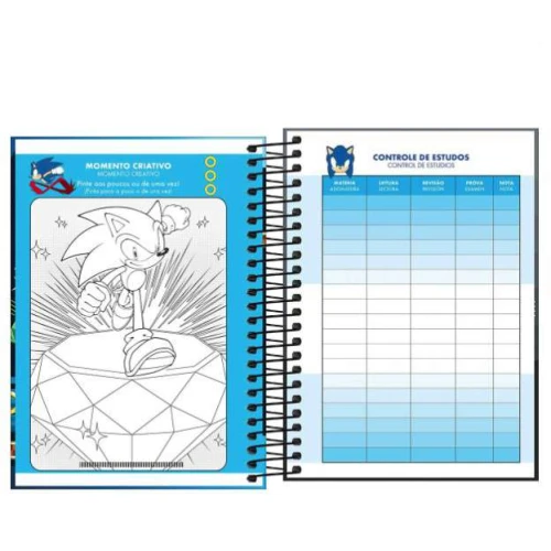 Agenda Espiral Anual Sonic 176 Folhas - Tilibra