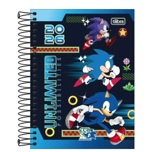 Agenda Espiral Anual Sonic 176 Folhas - Tilibra