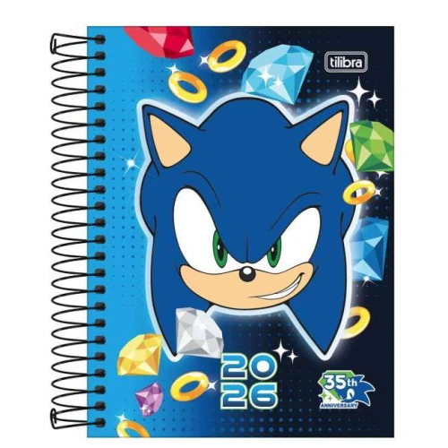 Agenda Espiral Anual Sonic 176 Folhas - Tilibra