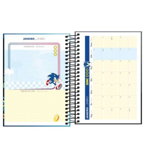 Agenda Espiral Anual Sonic 176 Folhas - Tilibra