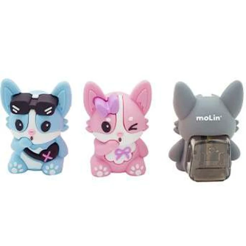 Apontador com Depósito Dog 3D Sortido - Molin