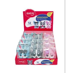 Apontador com Depósito Dog 3D Sortido - Molin