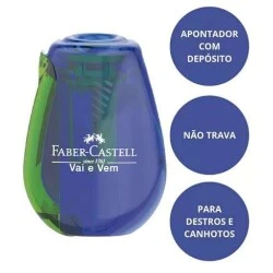 Apontador com Depósito Vai e Vem Faber Castell