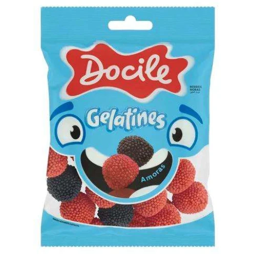 Balas de Gelatinas Amora 15g Docinha - Docile Balas de Gelatinas Amora 15g Docinha - Docile