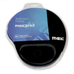 Base Mouse Preto Apoio em Gel - Maxprint