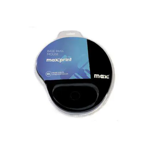 Base Mouse Preto Apoio em Gel - Maxprint