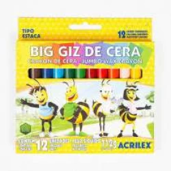 Big Giz de Cera c/12 Cores Acrilex