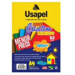 Bloco Escolar Criativo Cards 32 Folhas 120G- Usapel