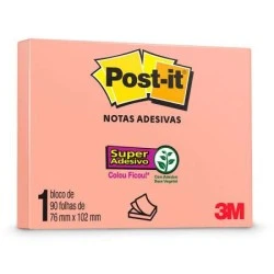 Bloco Post It 1X90 Reciclado 3M Damasco