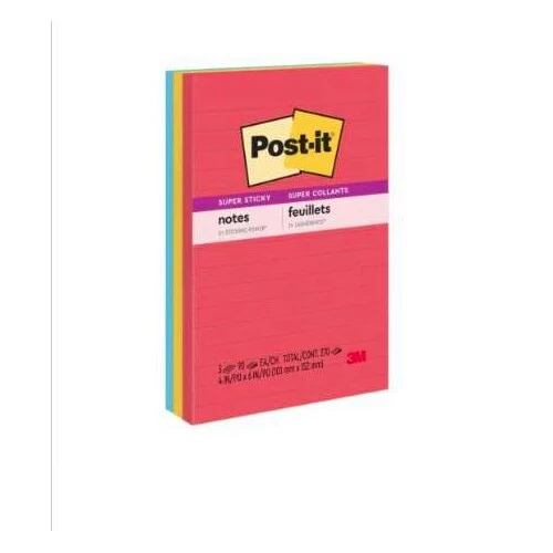 Bloco Post It 3x90 101mm x152mm Coleção Diversão - 3M Bloco Post It 3x90 101mm x152mm Coleção Diversão - 3M