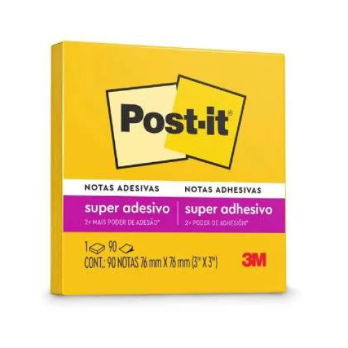 Bloco Post It 654 3M Amarelo Sol 1X90 Folhas