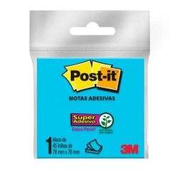 Bloco Post It 654 3M Azul 1X45 Folhas