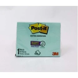 Bloco Post It 654 3m 1X90 Fls Azul Aqua