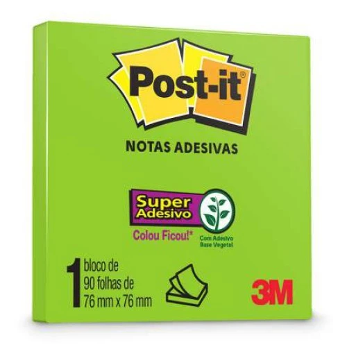 Bloco Post It 654 3m 1X90 Fls Limeade