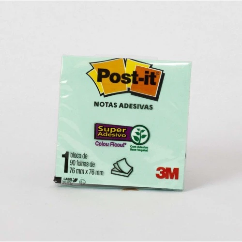 Bloco Post It 654 3m 1X90 Fls Verde Menta