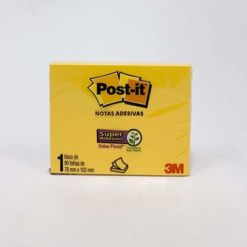 Bloco Post It 654 3m 1X90 Fls Amarelo