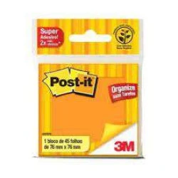 Bloco Post It 654 Neon 3M 1X45 FLS Laranja