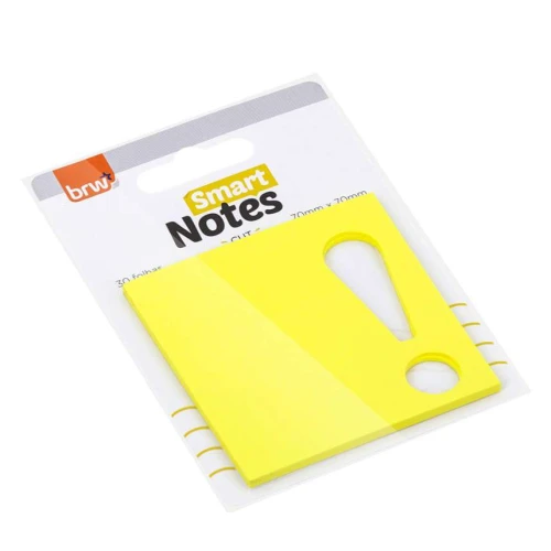 Bloco Post It Smart Cut Amarelo 3X30 Fls - Brw